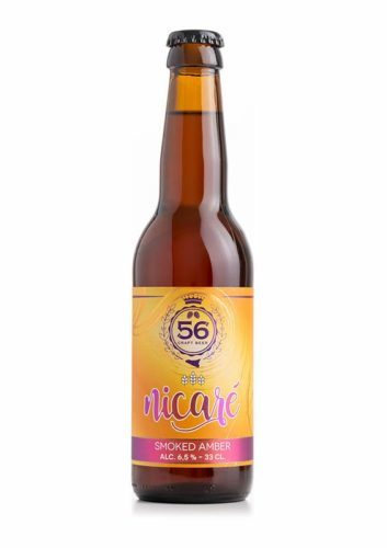 Birra Nicarè Smoked Amber 56 Craft Beer Cl 33