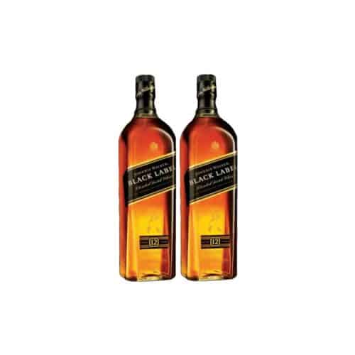 Whisky Johnnie Walker 12 Black Label Cl 70 (2 Bt) + 3 Bicchieri Johnnie Walker Highball