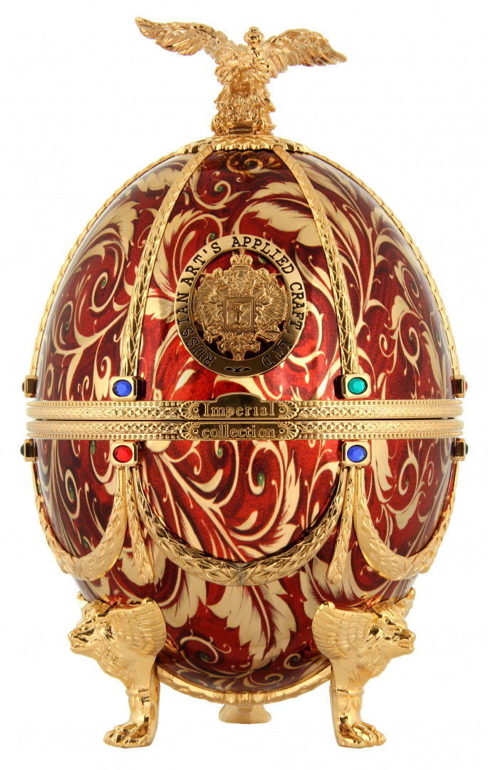 Fabergé Egg Imperial Vodka Red / Gold Flowers