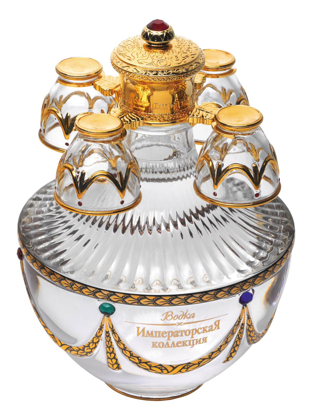 Fabergé Egg Imperial Vodka Red / Gold Flowers