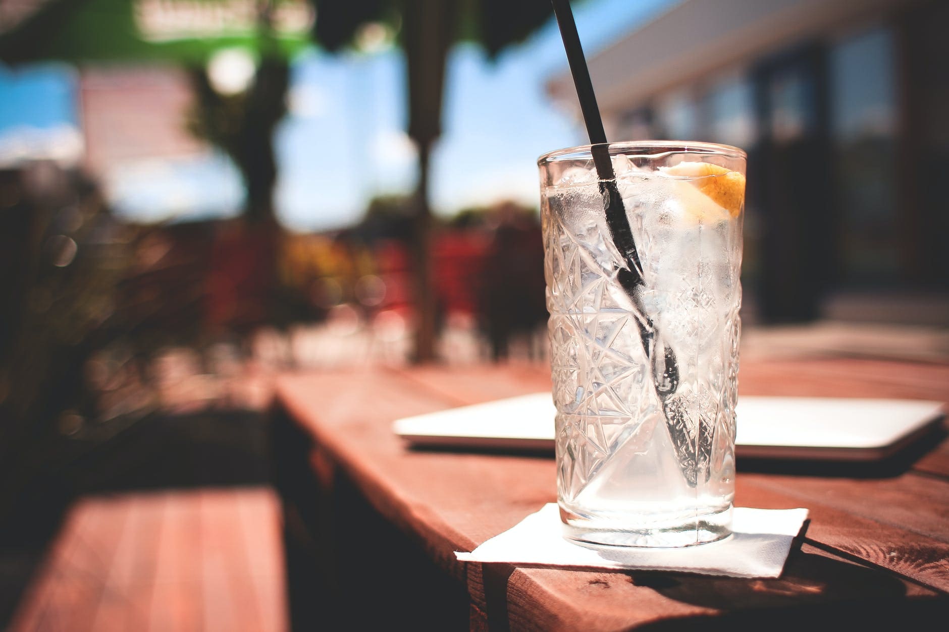 clear drinking glass