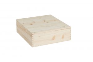 Wooden Box For 4 Bottles Of 750 Ml Neutral Color