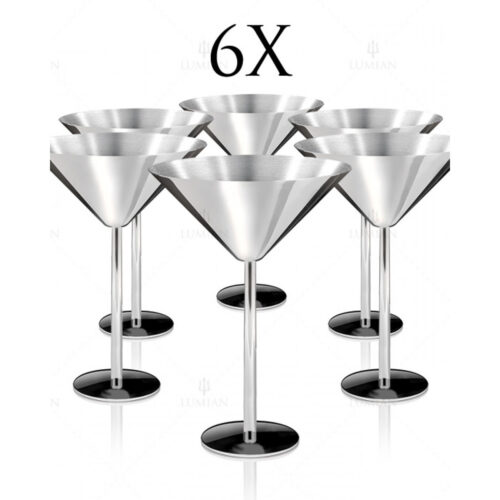 Martini Cup Set 6 Pcs Cl Bond 20 Color Silver