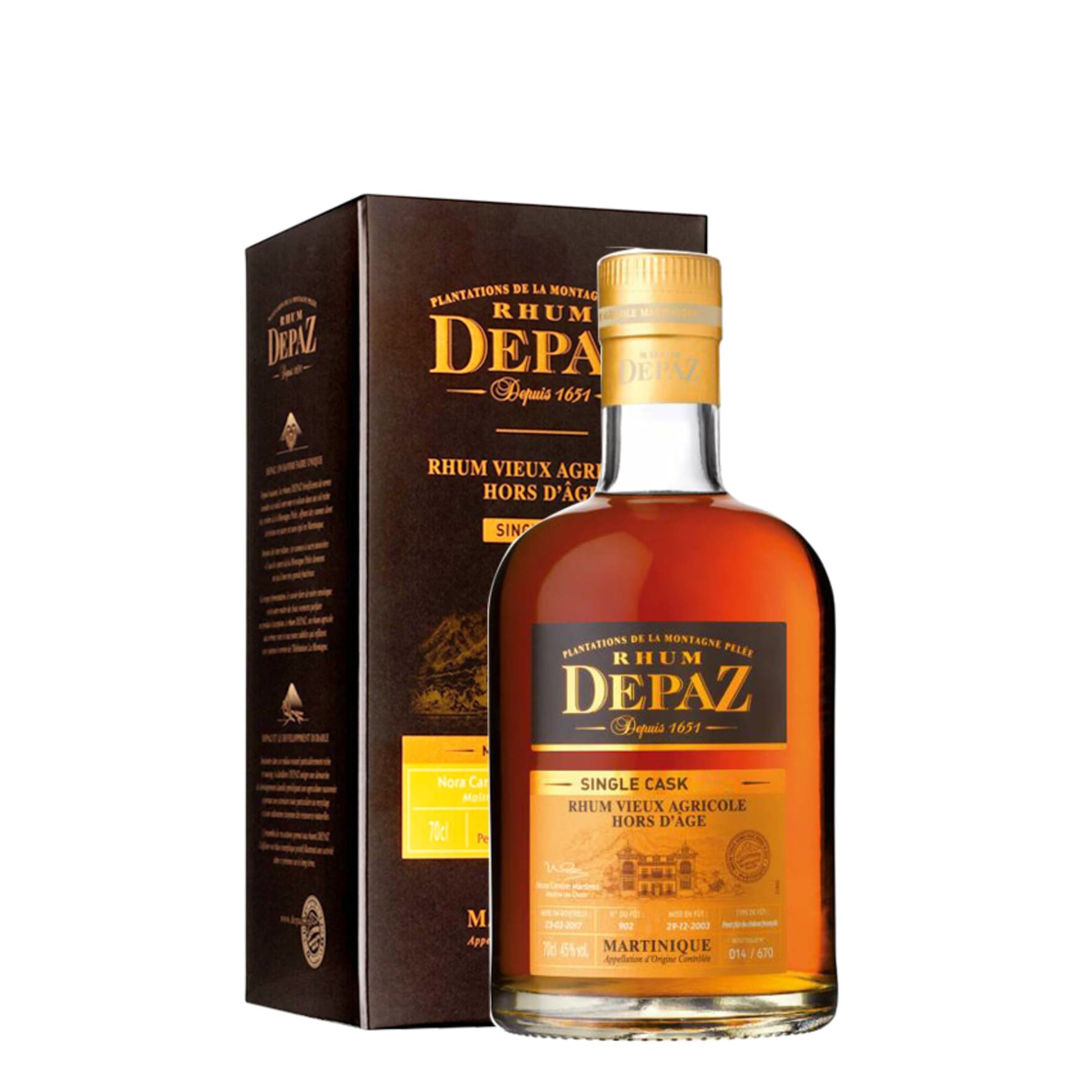 Depaz 2003 Single Cask “Hors d’Age” Rhum Vieux Agricole 